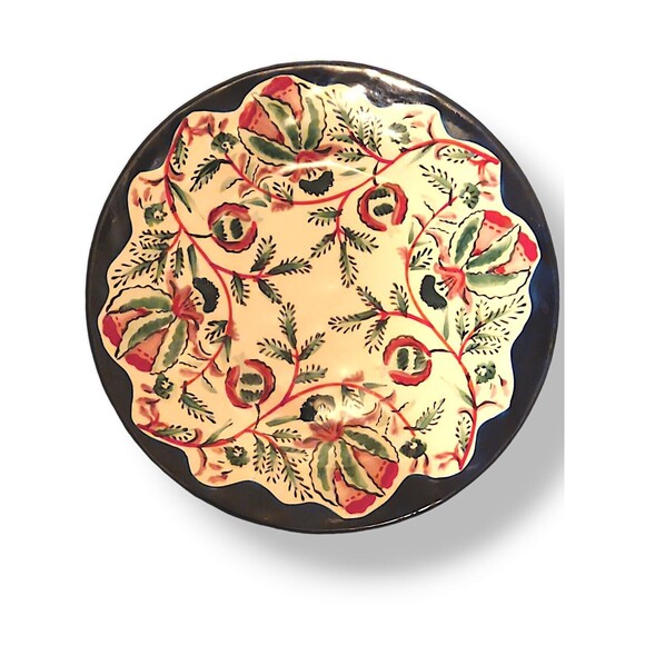 Anthropologie Selma De Flores 11” Hand Painted Cottage Core Dinner Plates EUC - Picture 3 of 7